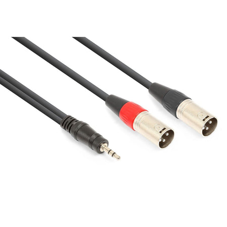 Vonyx CX322 - 1 - Cable 2x XLR Macho - 3.5mm Stereo 1.5m - Tempo Shop