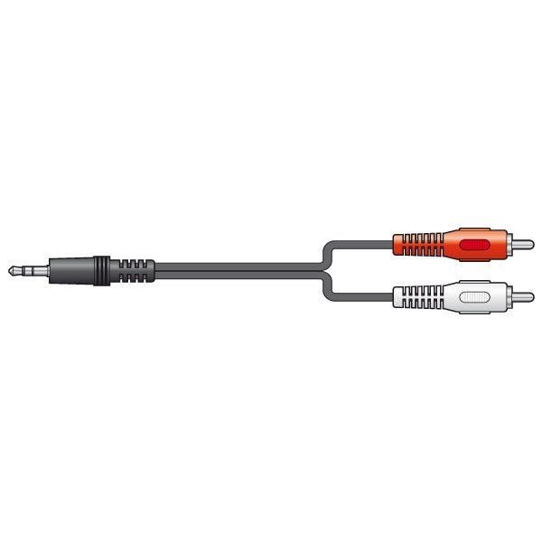 Vonyx CX400 - 2 - Jack estéreo 3,5 - 2 x Macho RCA, 2.5m, en bolsas de in 40s - Tempo Shop