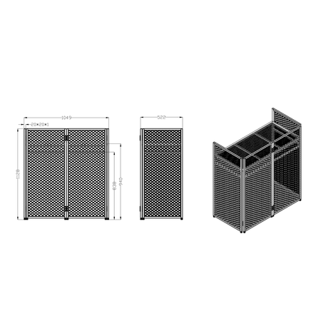 Vonyx DBC105 - Cabina de DJ Plegable y Compacta - Tempo Shop