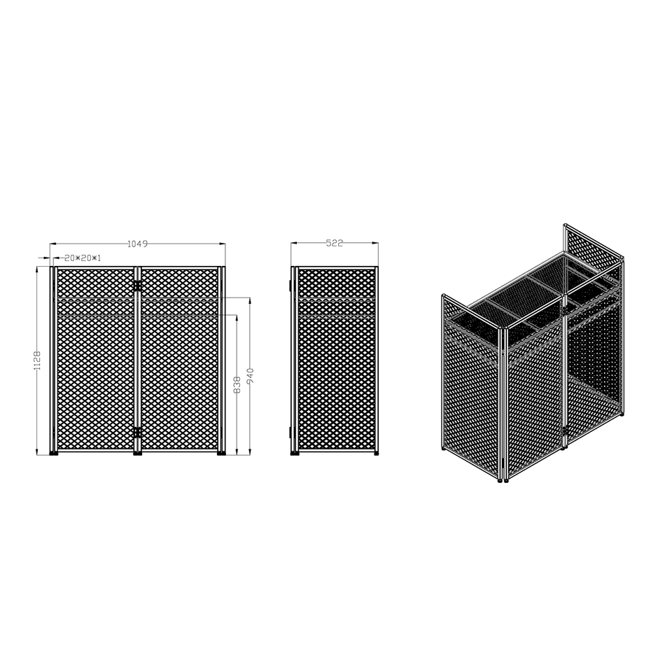 Vonyx DBC105 - Cabina de DJ Plegable y Compacta - Tempo Shop