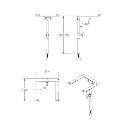 Vonyx DBLH1 - Soporte para portátil de cabina DJ - Tempo Shop