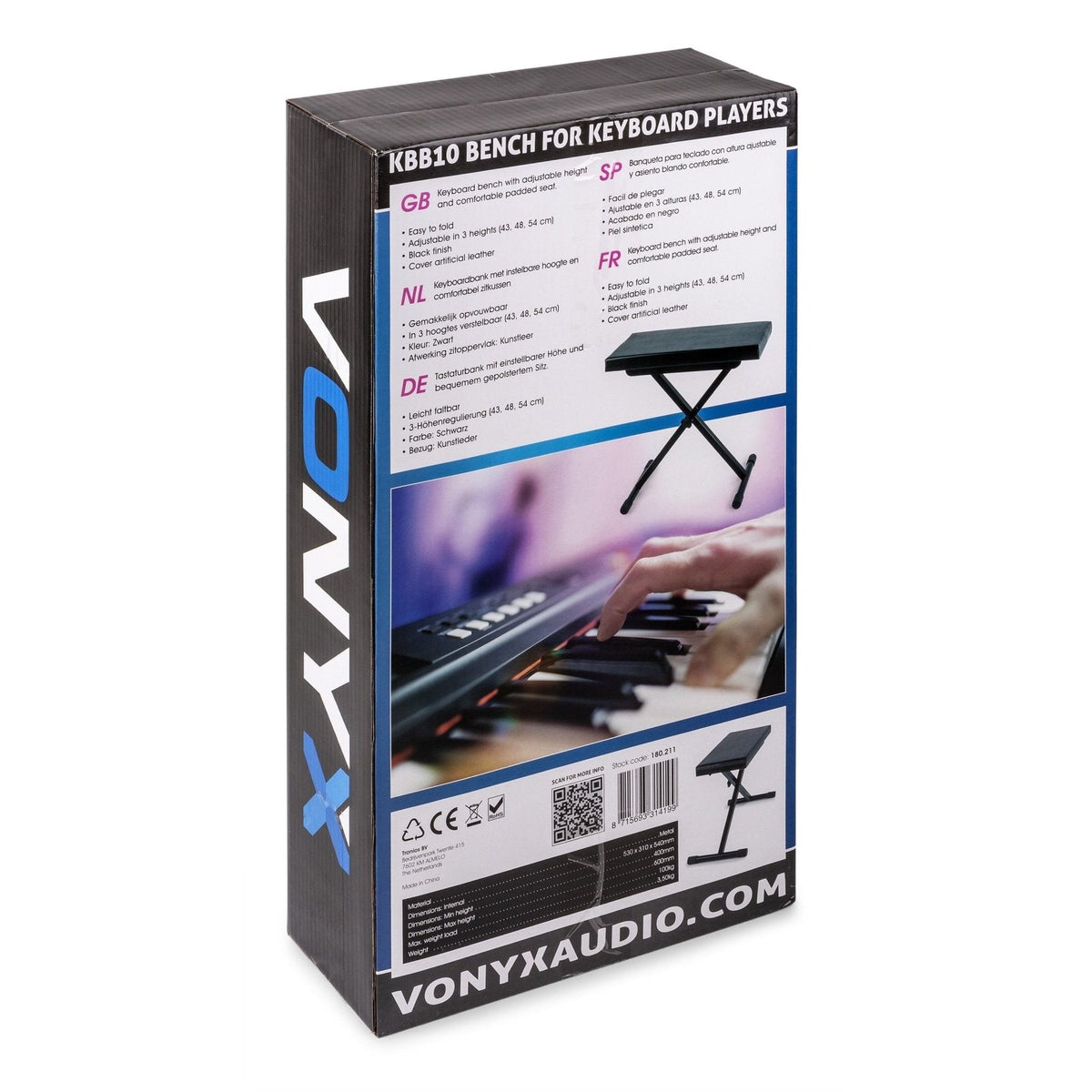 Vonyx KBB10 - Banqueta para teclado - Tempo Shop