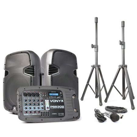 Vonyx PSS302 - Set Portatil 10" SD/USB/MP3/BT con Tripode - Tempo Shop