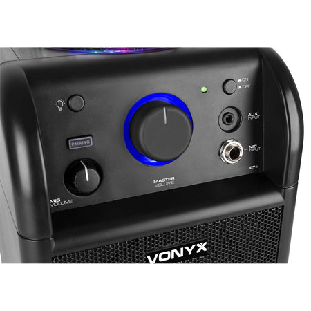 Vonyx SBS50B BT - Bafle Karaoke negro con bola LED - Tempo Shop