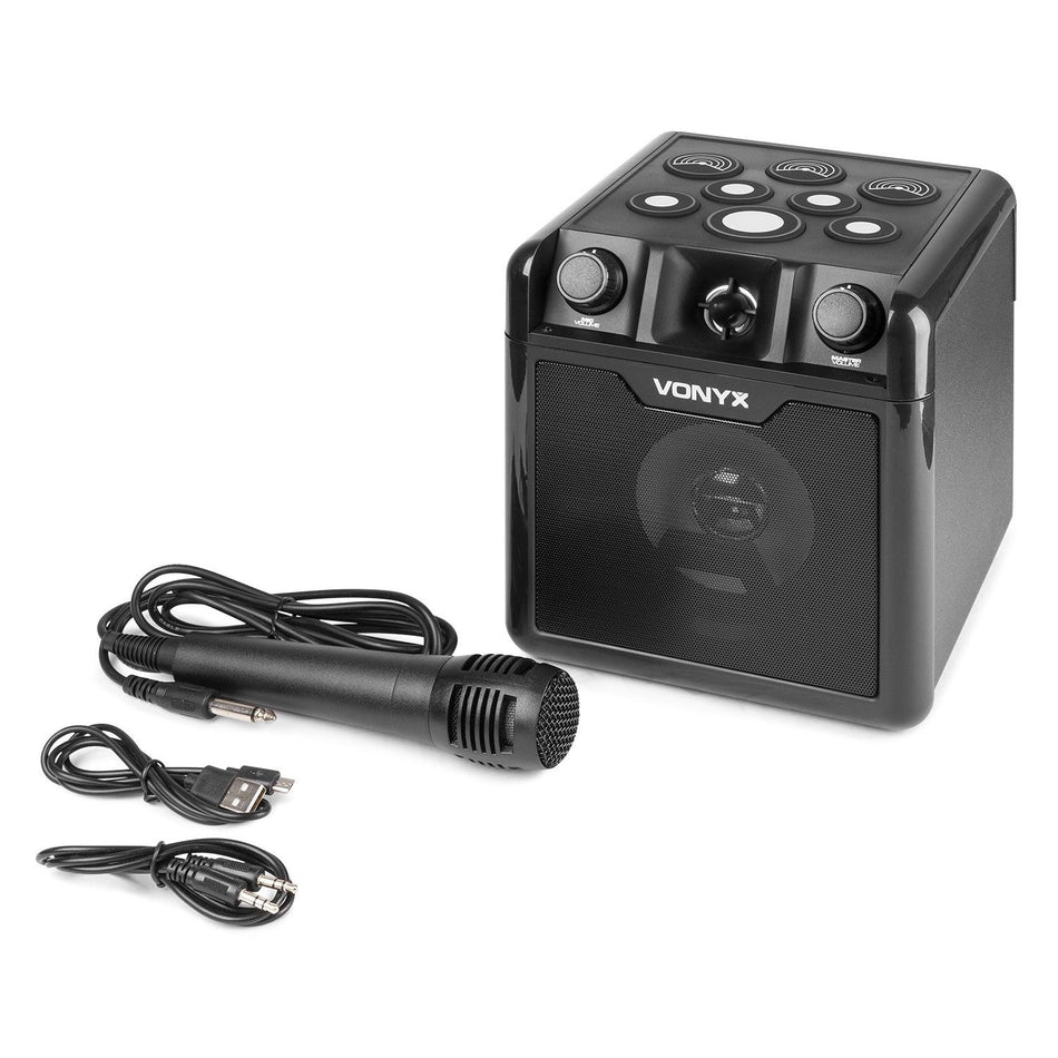 Vonyx SBS50B - DRUM - Set Karaoke negro con Drum Pads - Tempo Shop