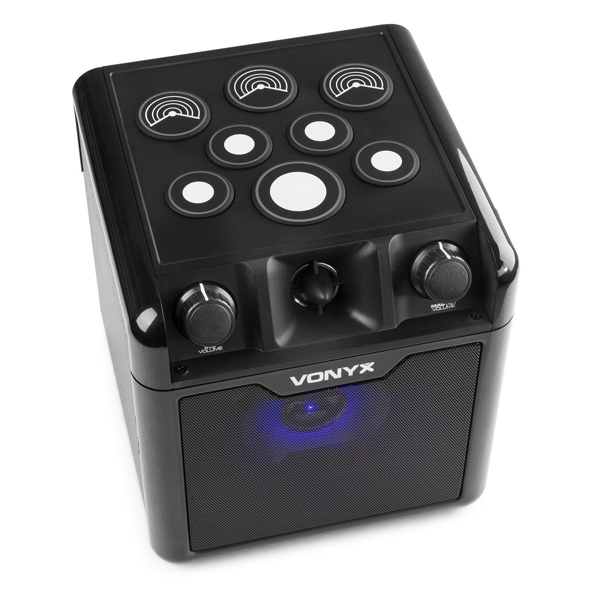 Vonyx SBS50B - DRUM - Set Karaoke negro con Drum Pads - Tempo Shop