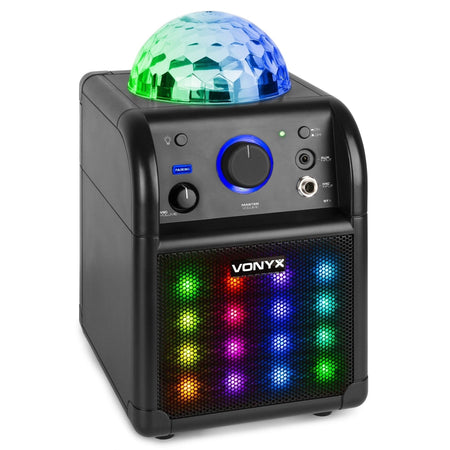 Vonyx SBS50B - PLUS - Conjunto Karaoke Negro con luces LED - Tempo Shop