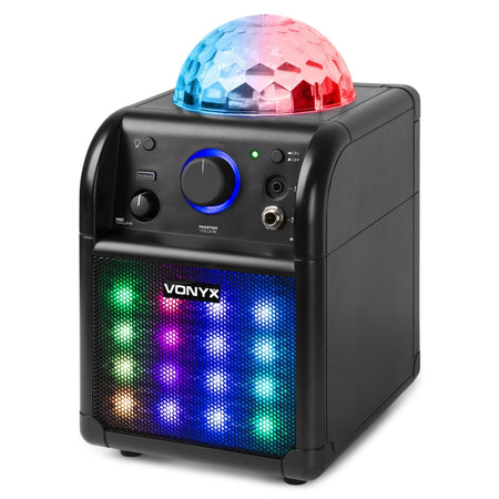 Vonyx SBS50B - PLUS - Conjunto Karaoke Negro con luces LED - Tempo Shop
