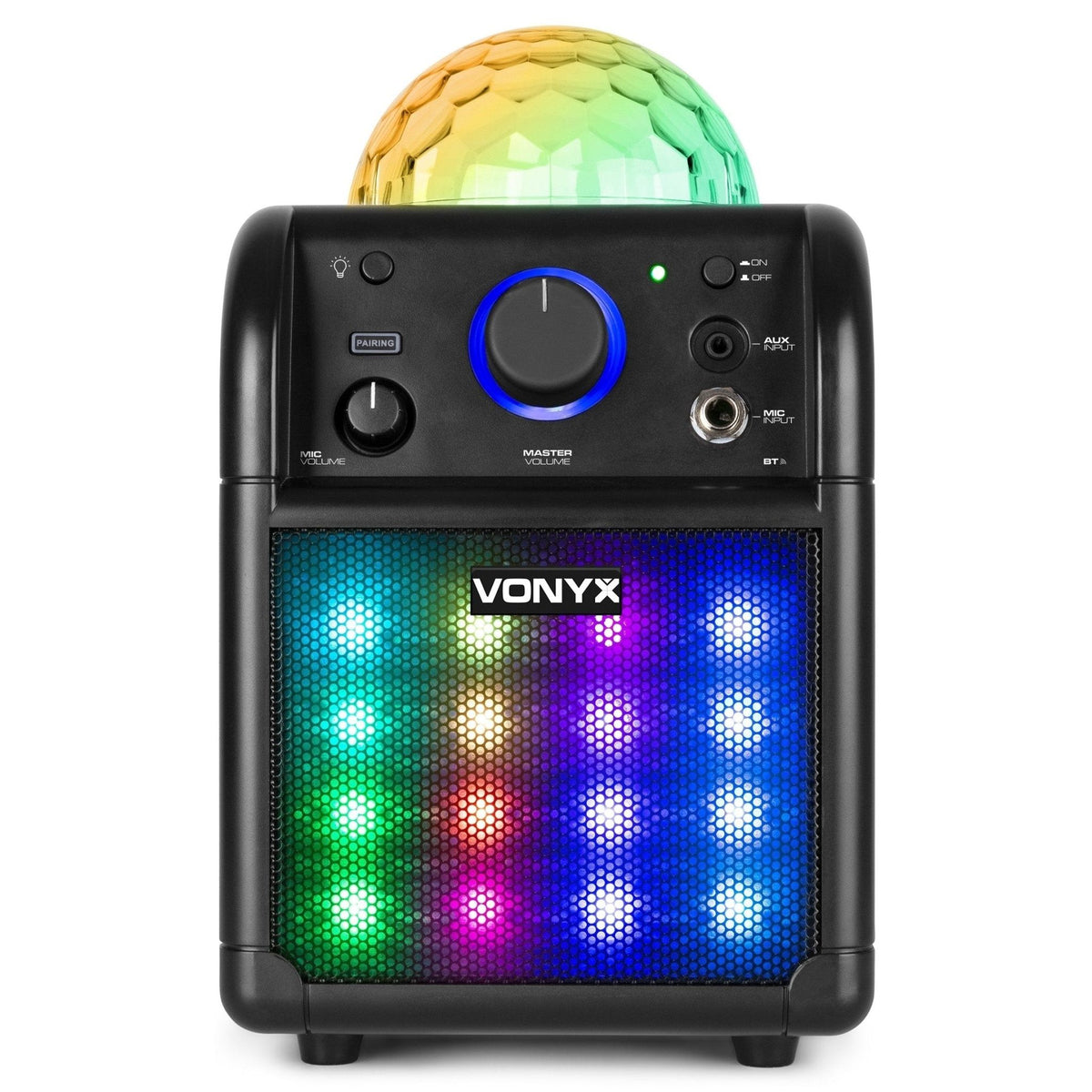 Vonyx SBS50B - PLUS - Conjunto Karaoke Negro con luces LED - Tempo Shop