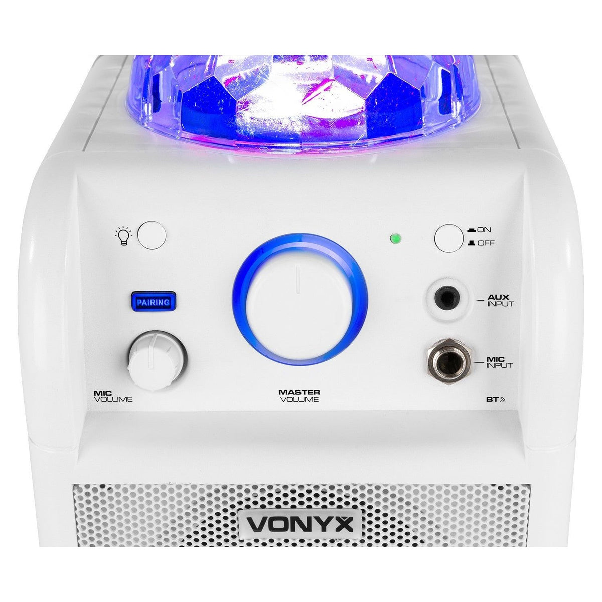 Vonyx SBS50W BT - Bafle Karaoke blanco con bola LED - Tempo Shop
