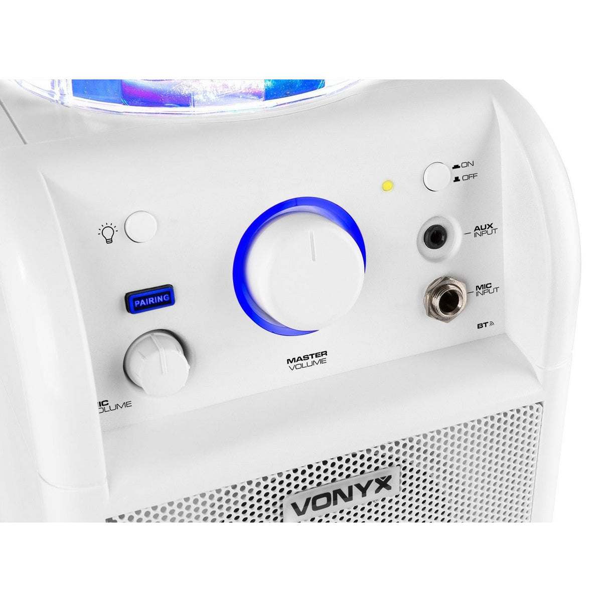 Vonyx SBS50W BT - Bafle Karaoke blanco con bola LED - Tempo Shop