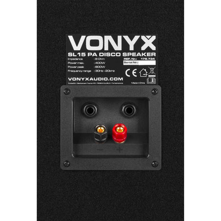 Vonyx SL15 - Caja acústica disco 15"/38cm 800W - Tempo Shop