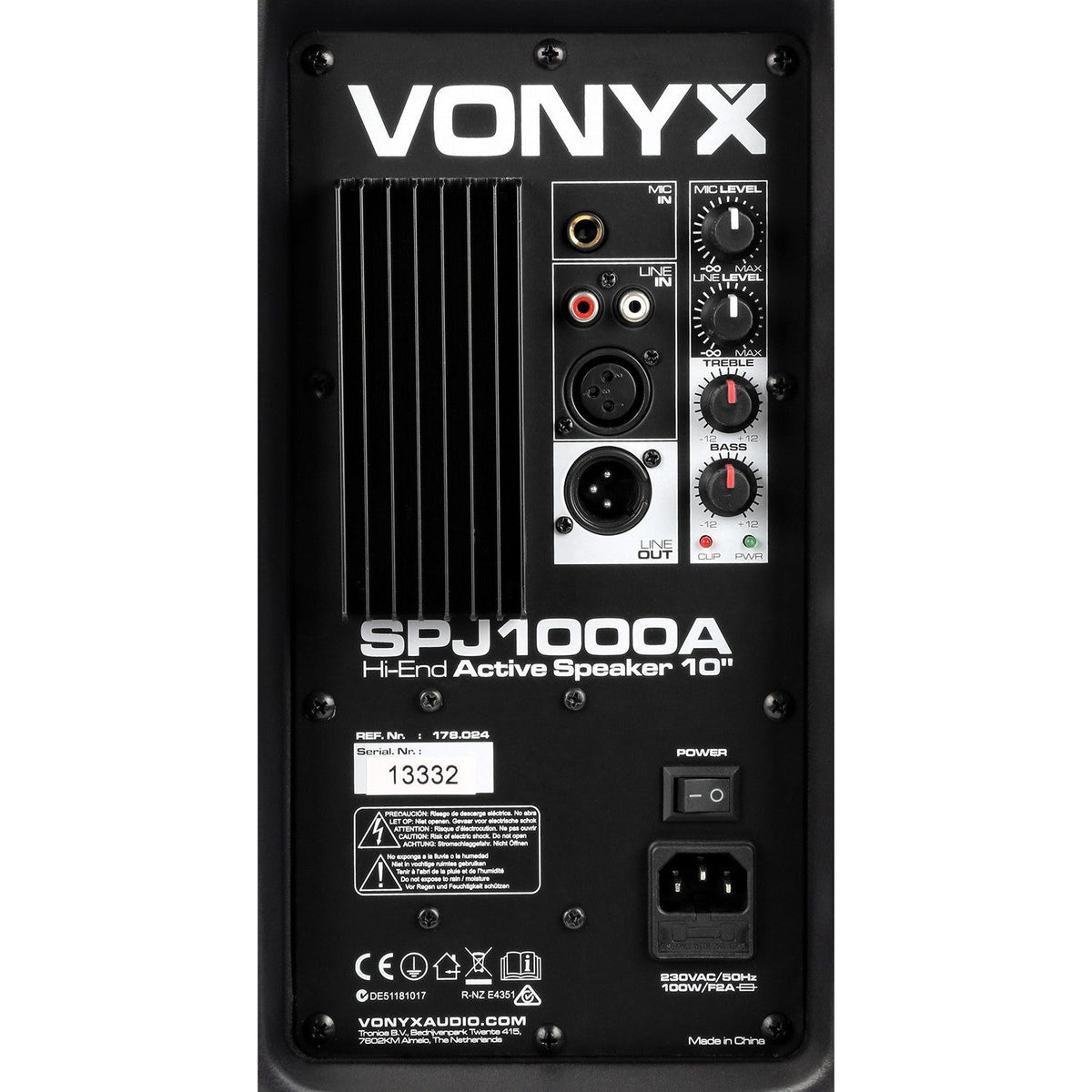 Vonyx SPJ - 1000A - Bafle Activo Hi - End 10" 400W - Tempo Shop