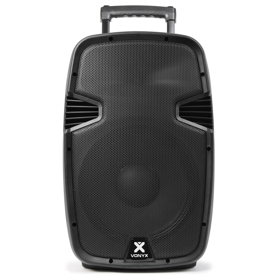 Vonyx SPJ - PA912 - Bafle Móvil activo ABS 12" 2 micros UHF/USB/MP3 - Tempo Shop