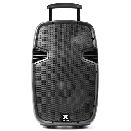 Vonyx SPJ - PA915 - Bafle móvil activo ABS 15" 2 micros UHF/USB/MP3 - Tempo Shop