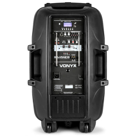 Vonyx SPJ - PA915 - Bafle móvil activo ABS 15" 2 micros UHF/USB/MP3 - Tempo Shop