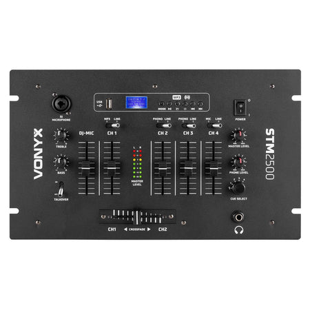 Vonyx STM2500 - Mezclador de 5 canales USB/MP3 con BT - Tempo Shop