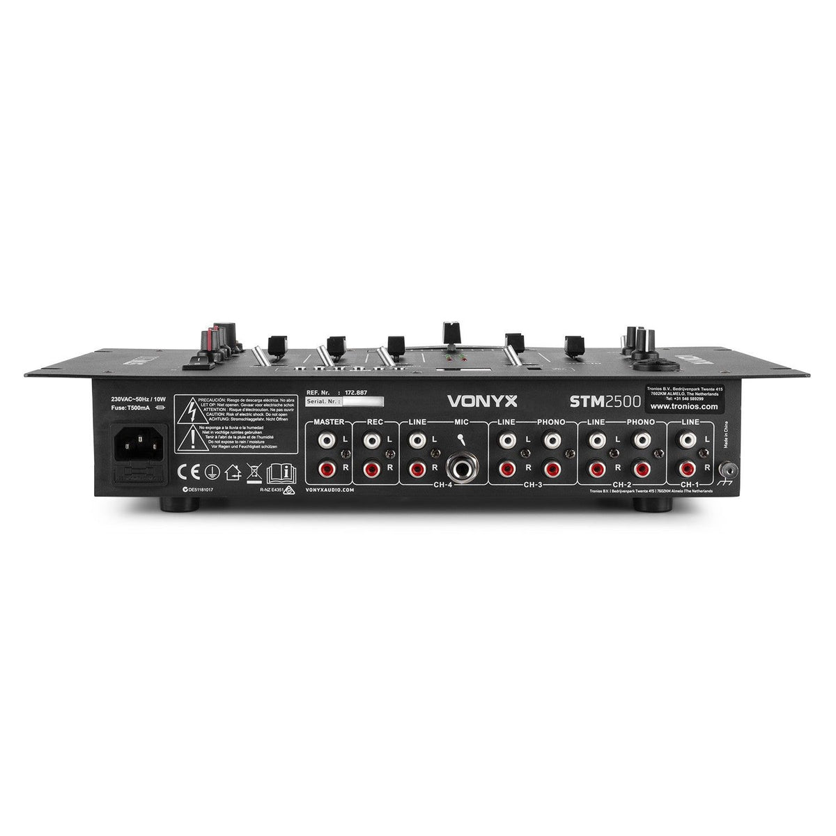 Vonyx STM2500 - Mezclador de 5 canales USB/MP3 con BT - Tempo Shop