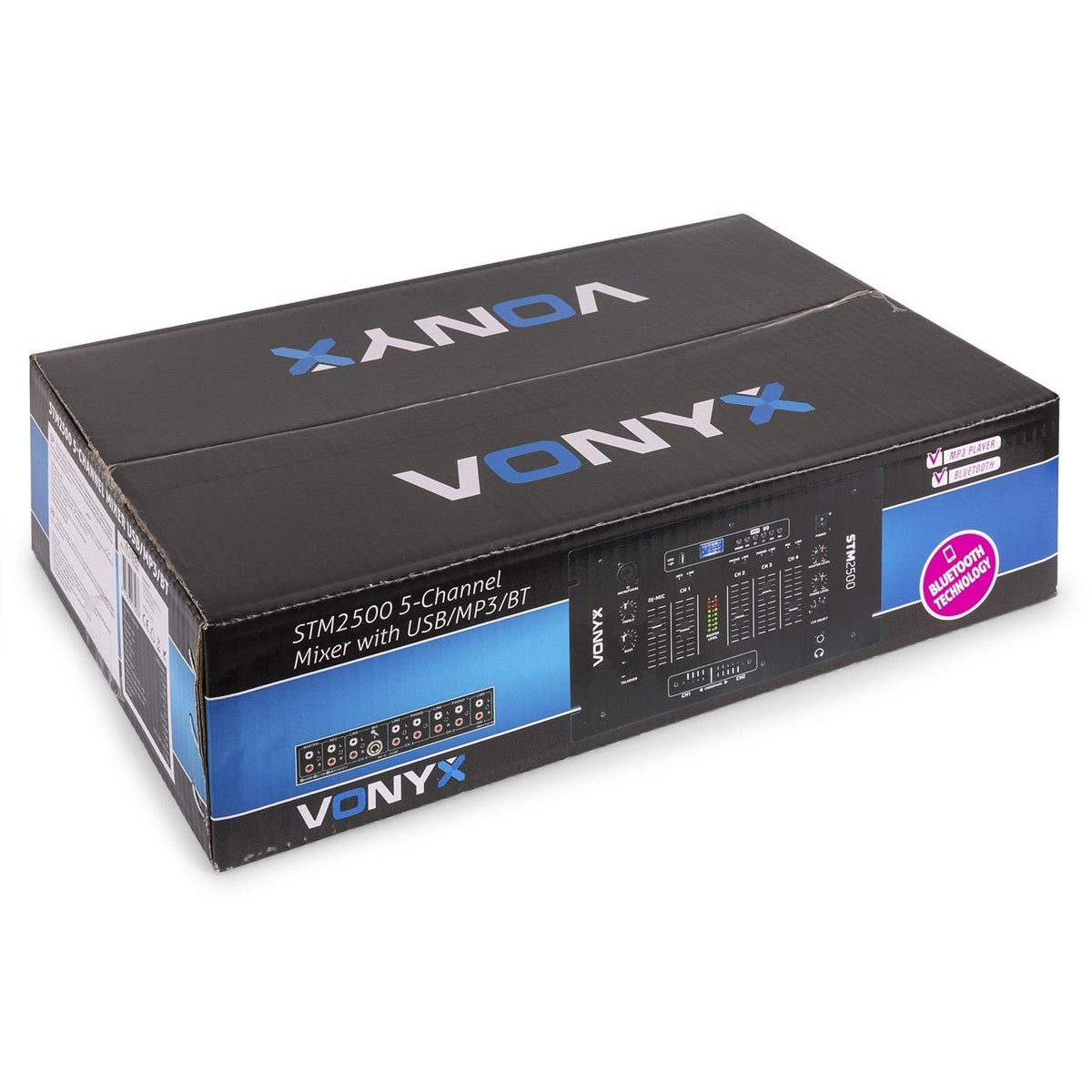 Vonyx STM2500 - Mezclador de 5 canales USB/MP3 con BT - Tempo Shop