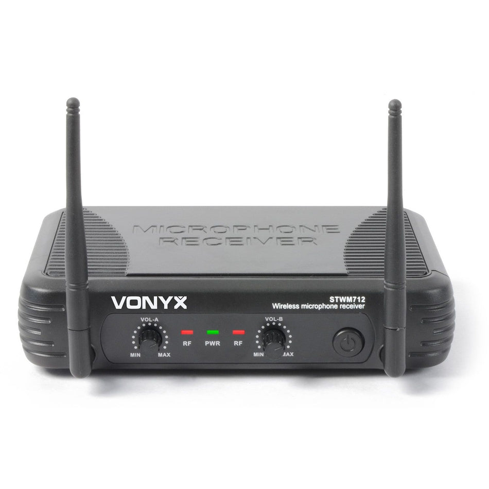 Vonyx STWM712H - Micro Inalámbrico 2 Canales VHF doble cabeza - Tempo Shop