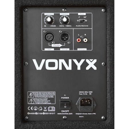 Vonyx SWA15 - Subwoofer activo PA 15" /600W - Tempo Shop