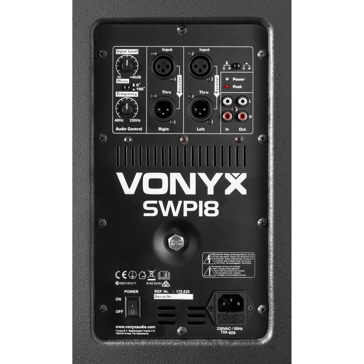 Vonyx SWP18 PRO - Subwoofer activo 18" / 1200W - Tempo Shop