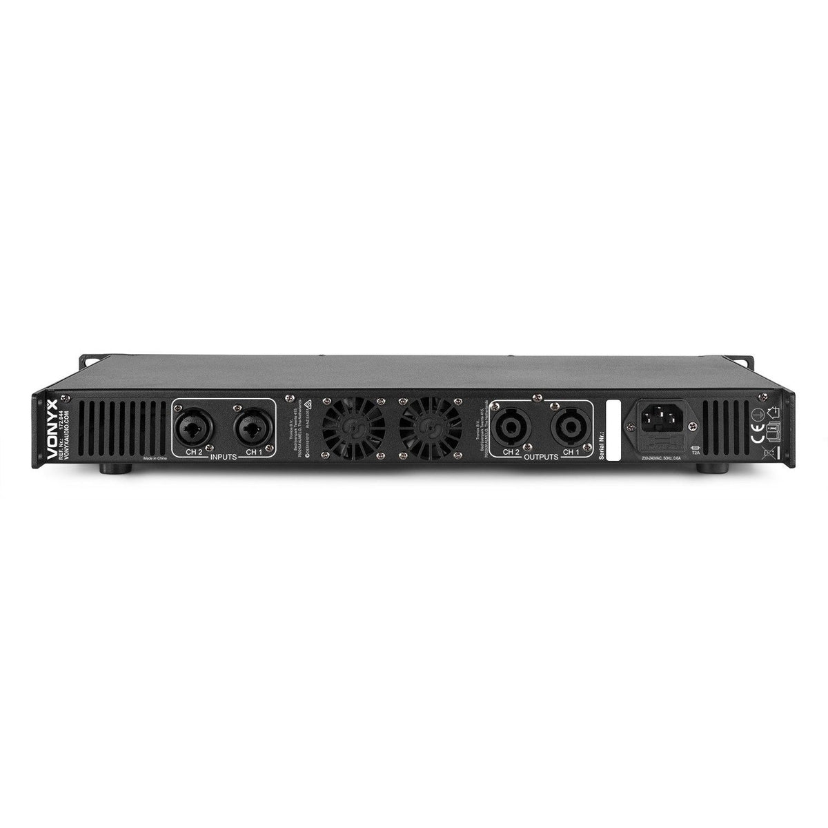 Vonyx VDA500 - Amplificador PA 1U 2x 250W - Tempo Shop