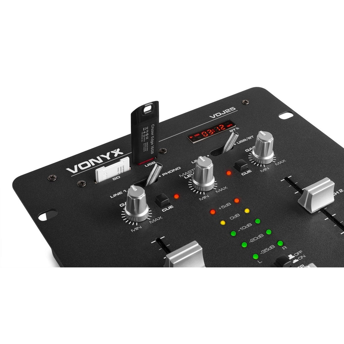 Vonyx VDJ25 - Amplificador con mezclador 2 canales - Tempo Shop