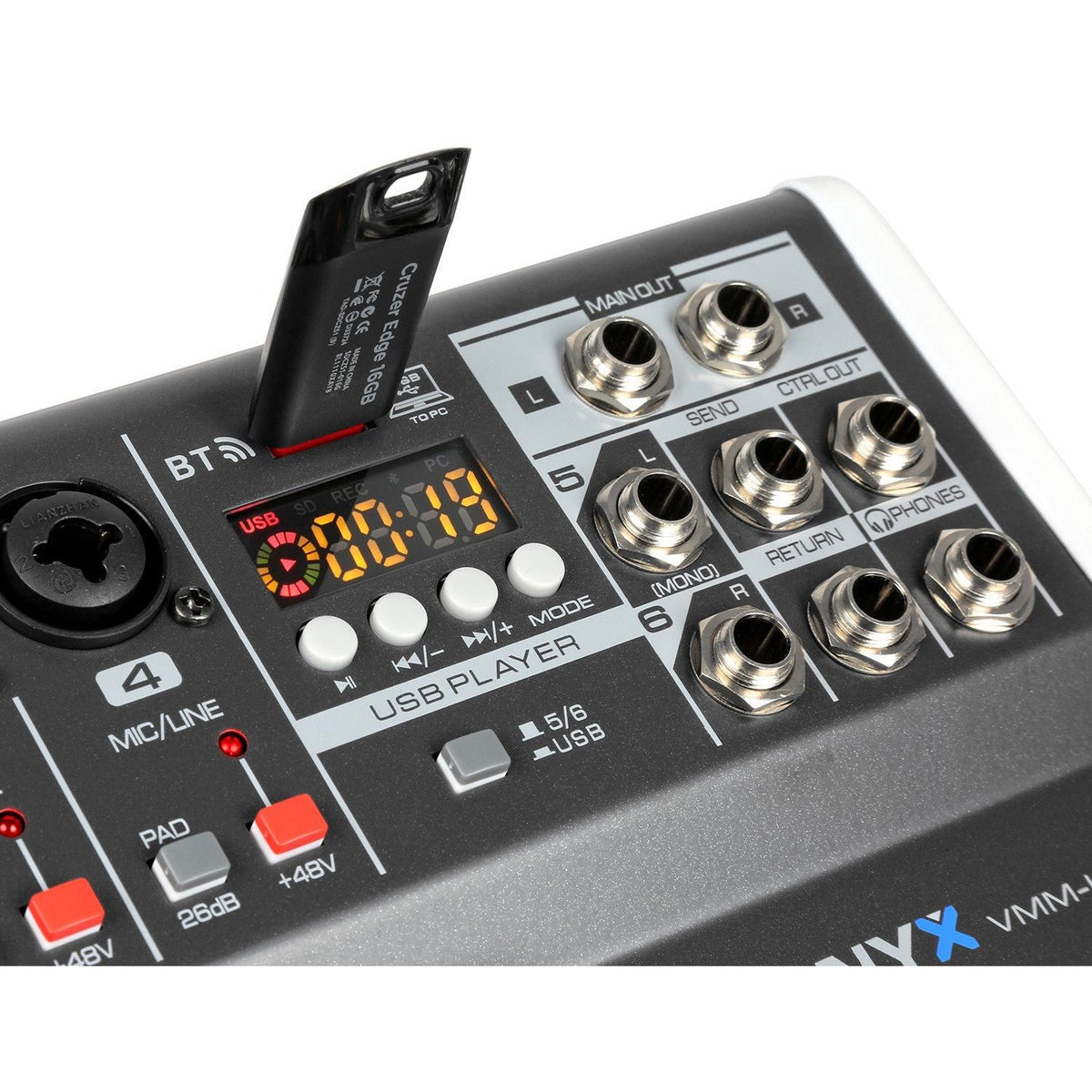 Vonyx VMM - K602 - Mezclador de directo 6 canales con DSP - Tempo Shop