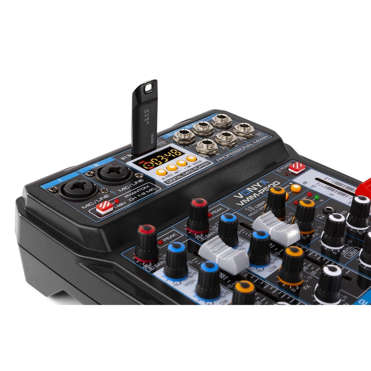 Vonyx VMM - P500 - Mezclador Directo 4 Canales con DSP, USB y reproductor MP3/BT - Tempo Shop