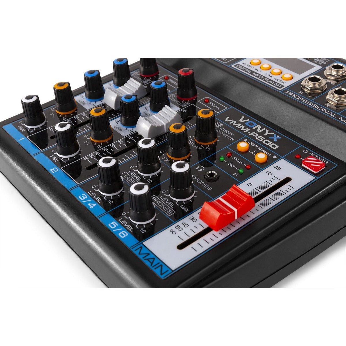 Vonyx VMM - P500 - Mezclador Directo 4 Canales con DSP, USB y reproductor MP3/BT - Tempo Shop