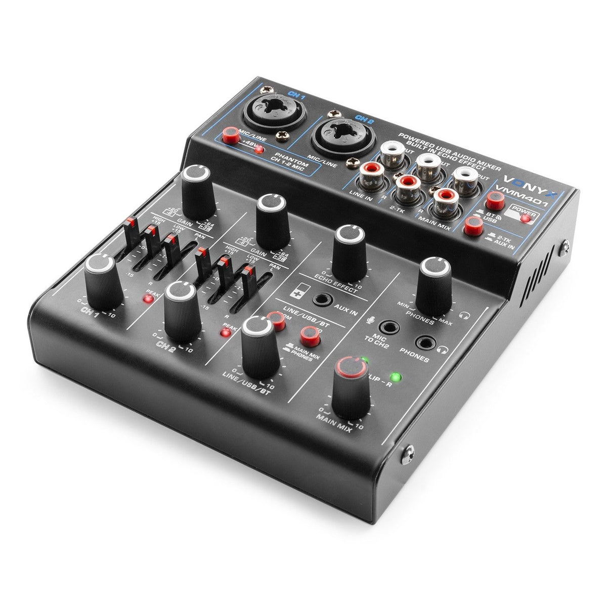 Vonyx VMM401 - Mezclador 4 canales con USB Audio Interface - Tempo Shop