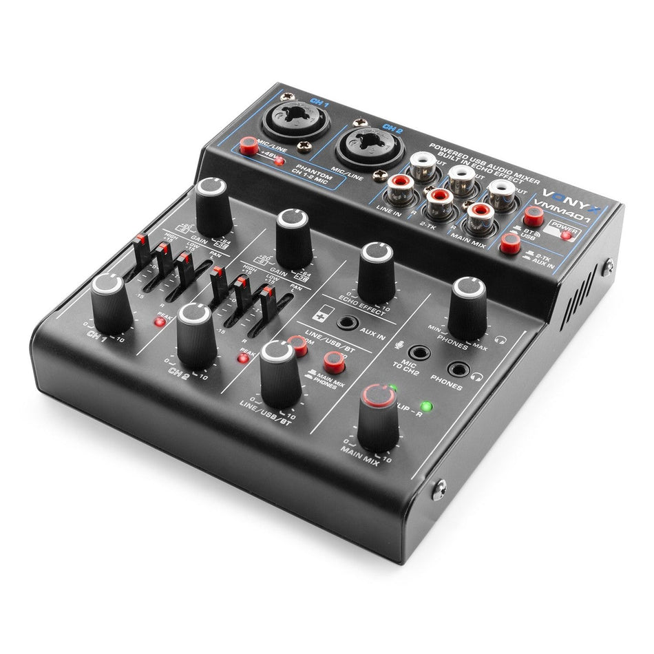 Vonyx VMM401 - Mezclador 4 canales con USB Audio Interface - Tempo Shop