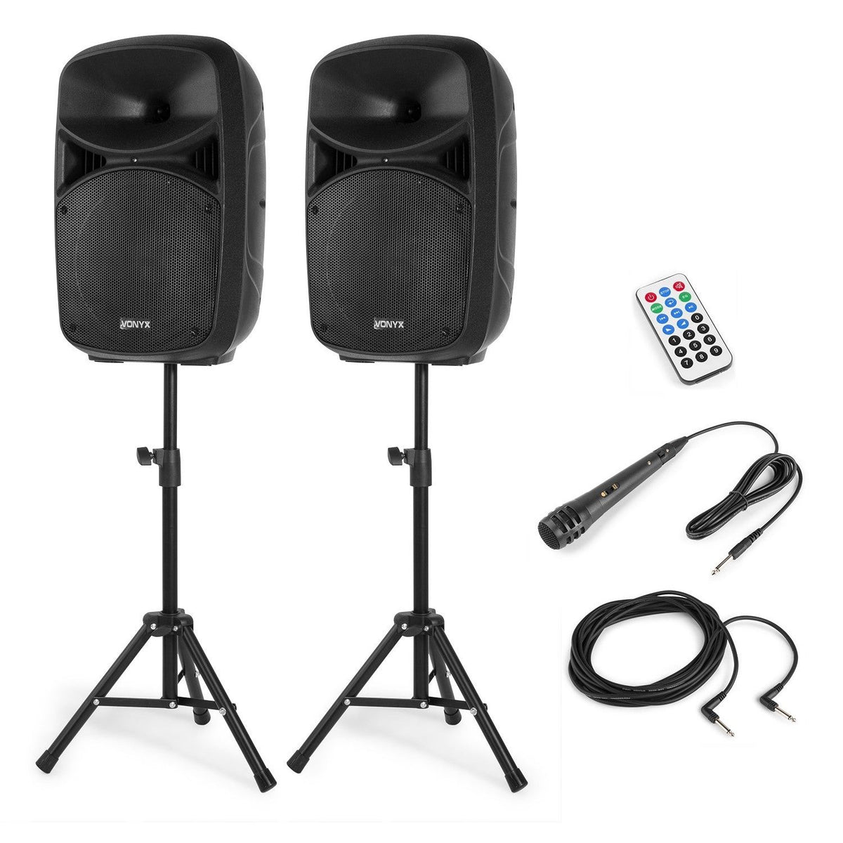 Vonyx VPS102A - Set Plug & Play 600W con tripodes - Tempo Shop