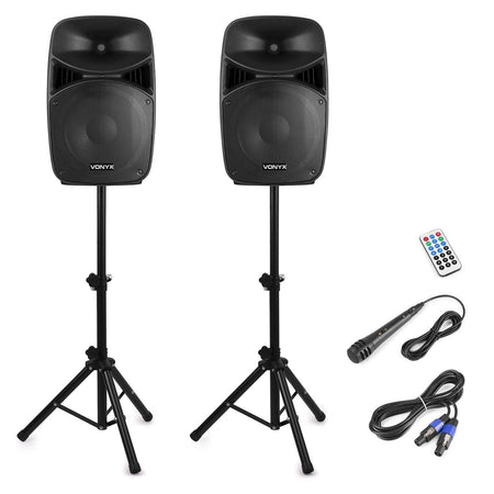 Vonyx VPS152A - Set Plug & Play 1000W con tripodes - Tempo Shop