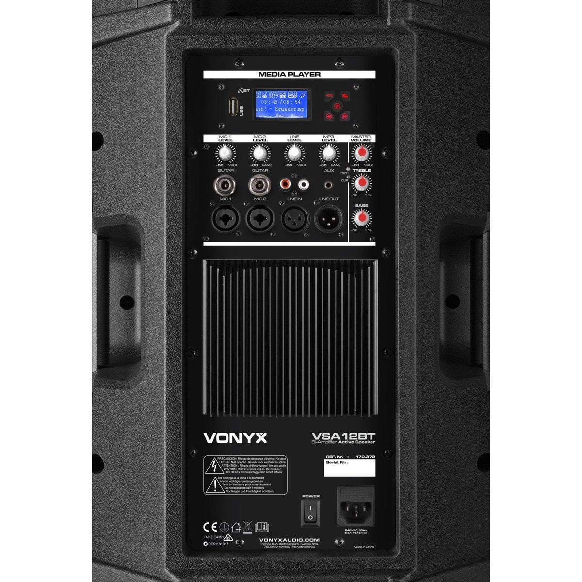 Vonyx VSA12BT - Altavoces activos Bi - Amplificados 12" 800W BT/MP3 - Tempo Shop