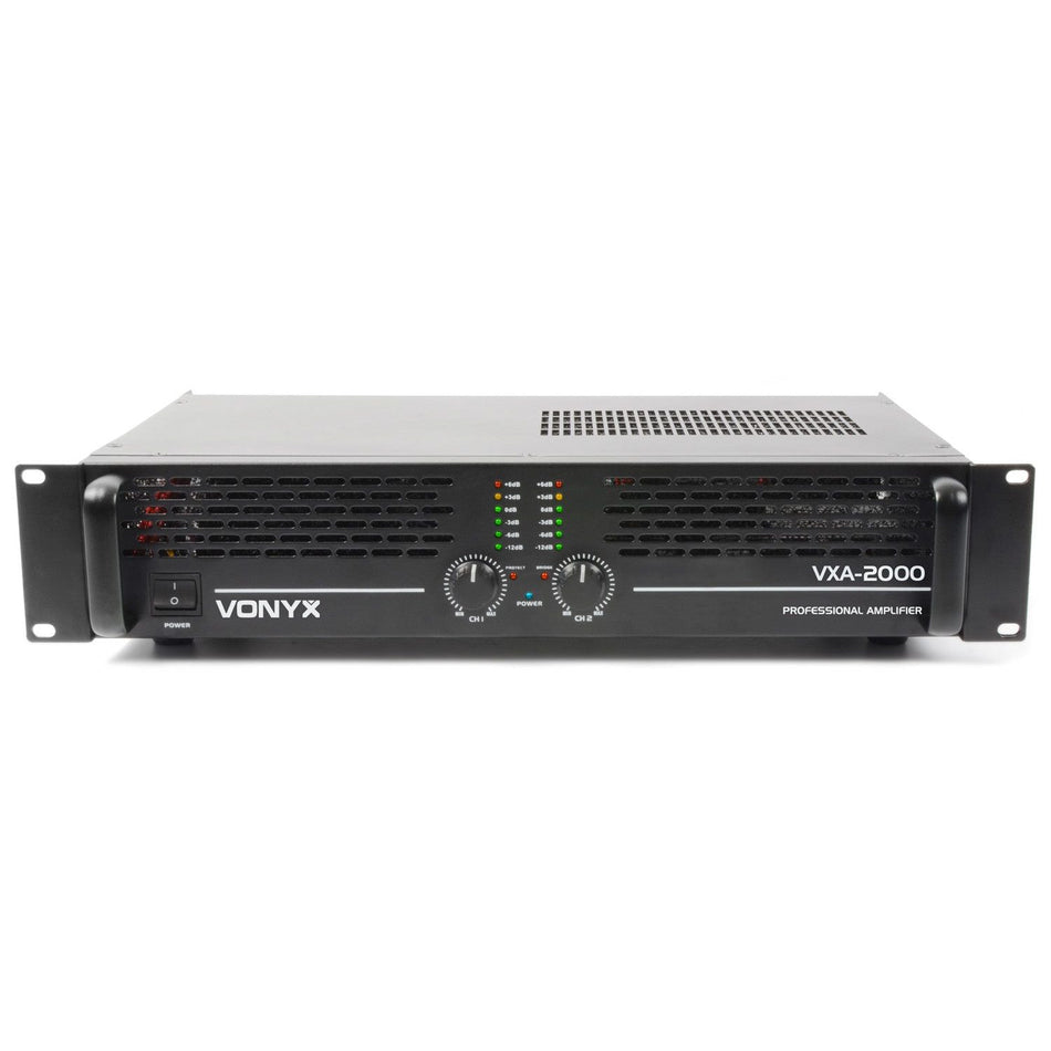 Vonyx VXA - 2000 II - PA Amplificador 2x 1000W - Tempo Shop