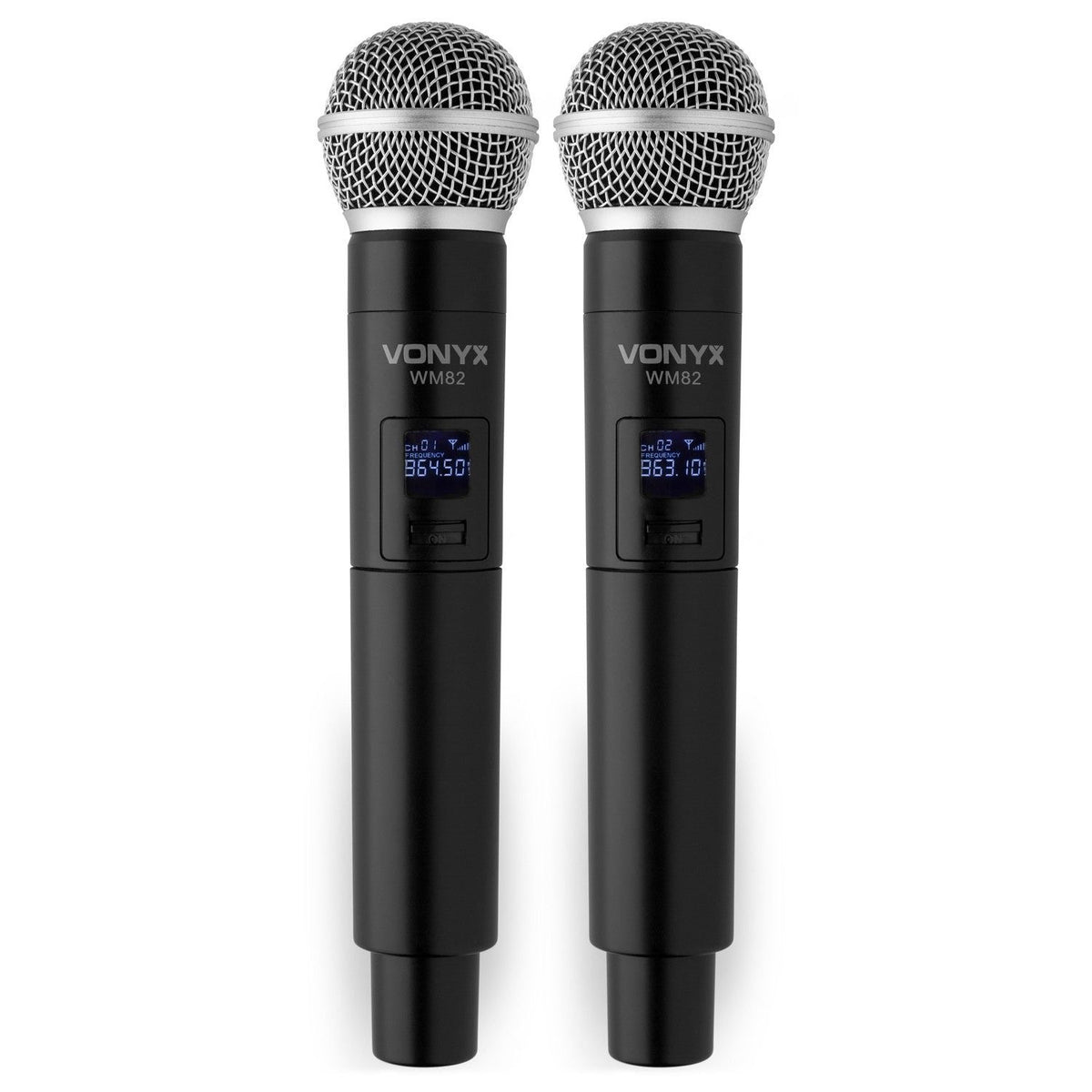 Vonyx WM82 - Micrófono inalámbrico digital UHF 2 canales con 2 micros de mano - Tempo Shop