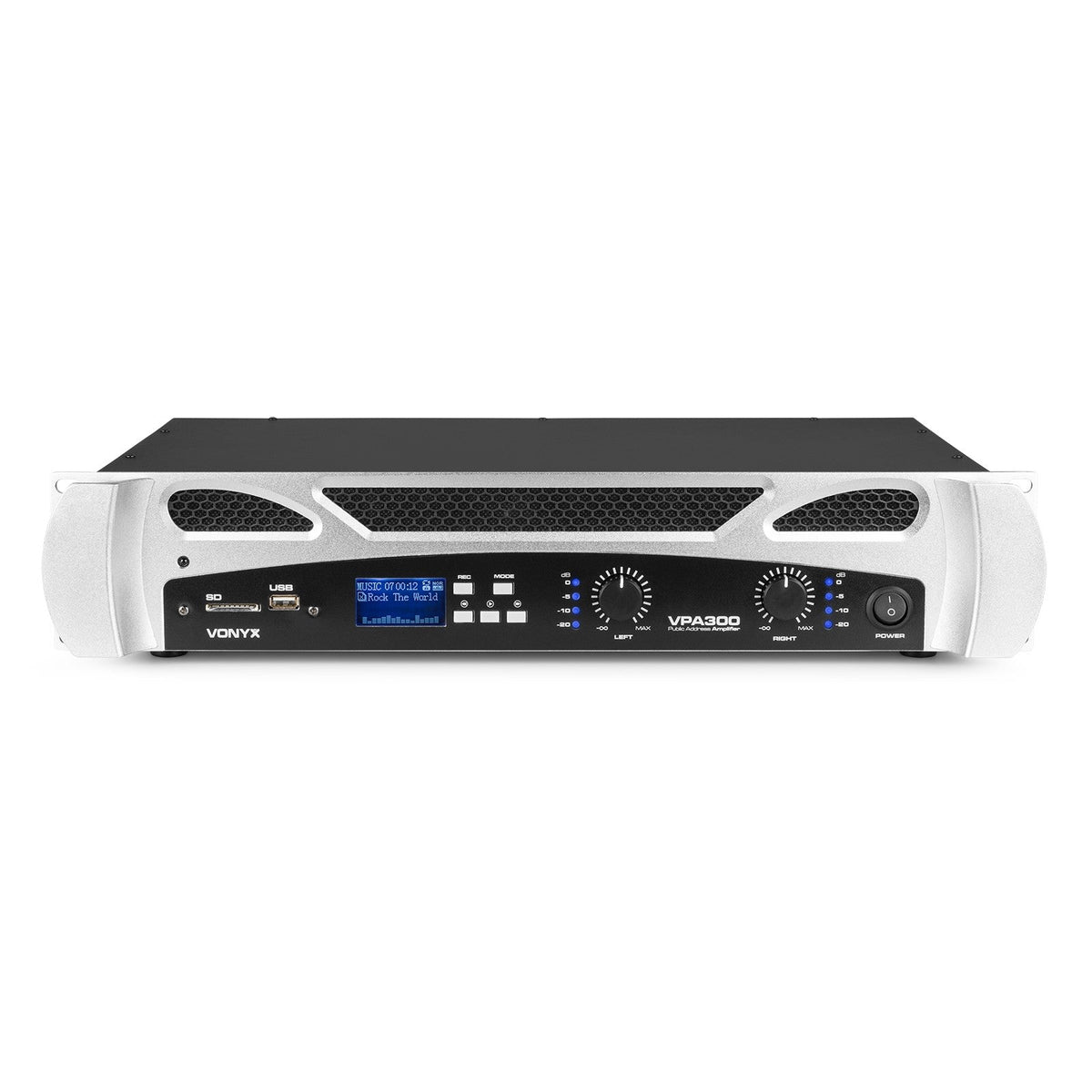 Vonyx VPA300 - Amplificador PA 2 x 150W Reproductor multimedia con BT - Tempo Shop