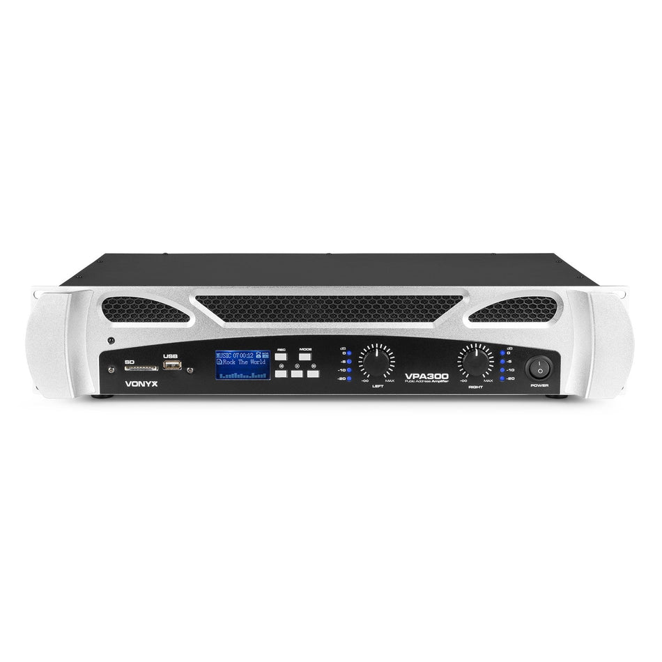 Vonyx VPA300 - Amplificador PA 2 x 150W Reproductor multimedia con BT - Tempo Shop