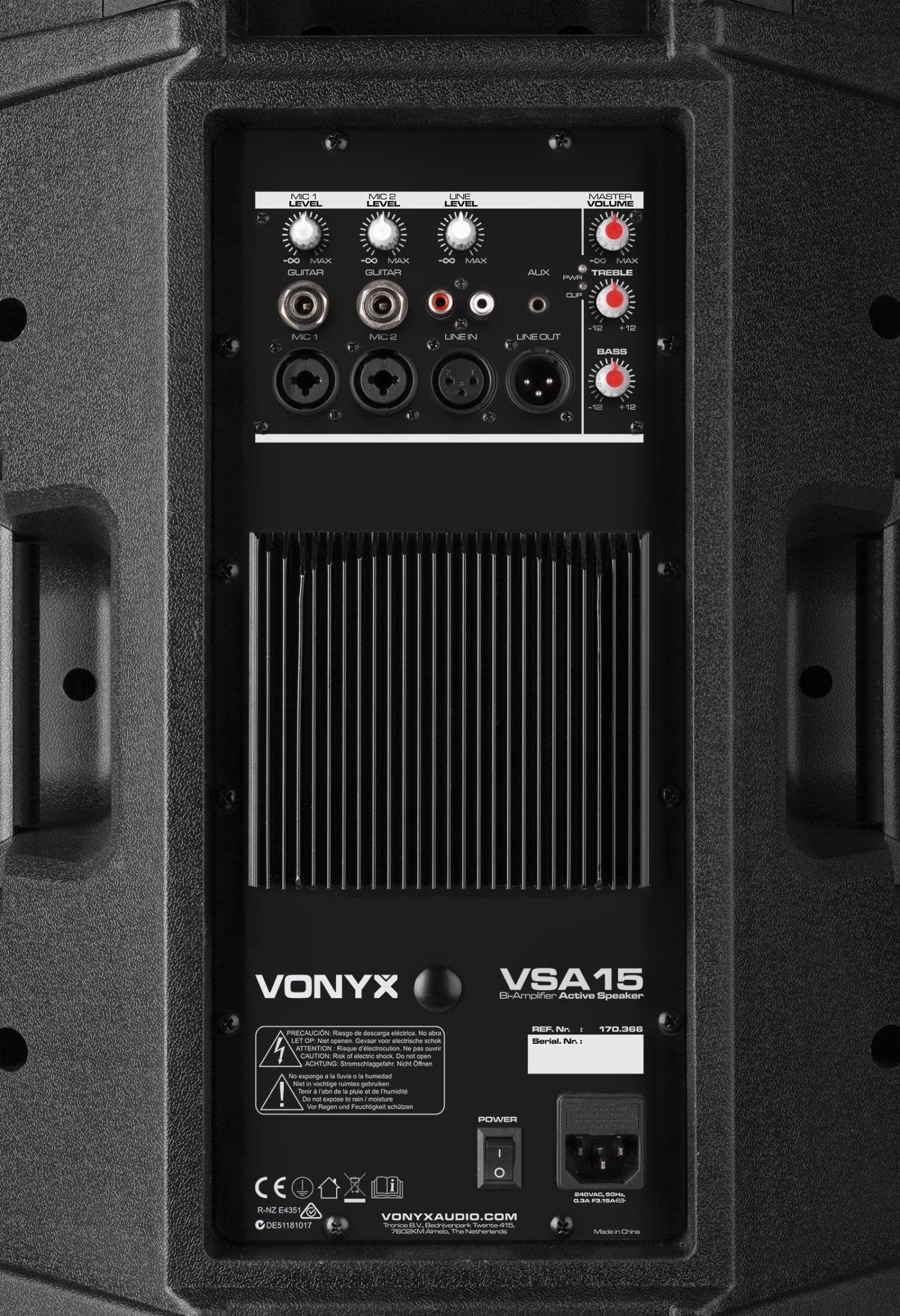 Vonyx VSA15 - Altavoces activos Bi - Amplificados 15" 1000W - Tempo Shop