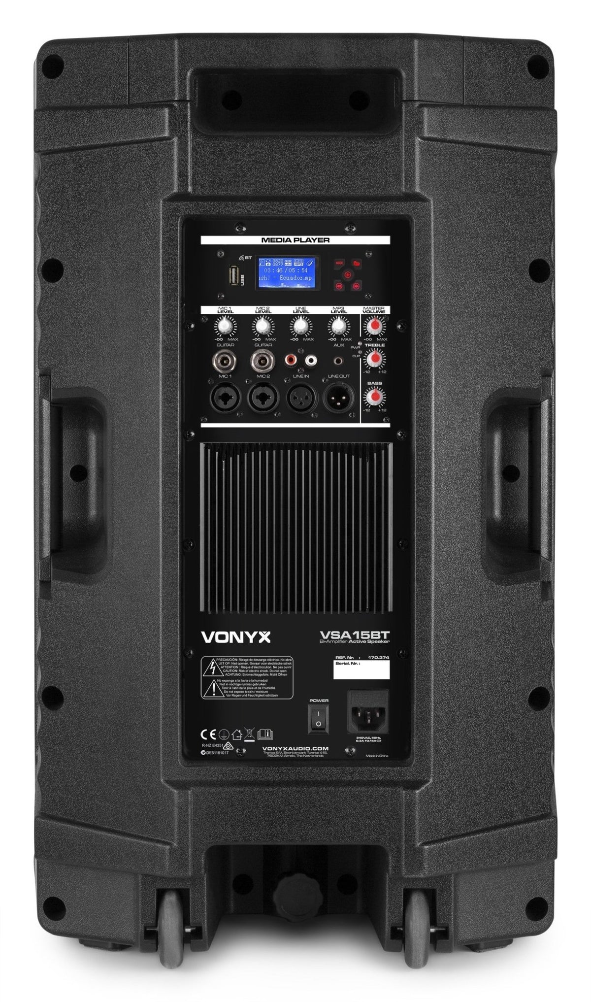 Vonyx VSA15BT - Altavoces activos Bi - Amplificados 15" 1000W BT/MP3 - Tempo Shop