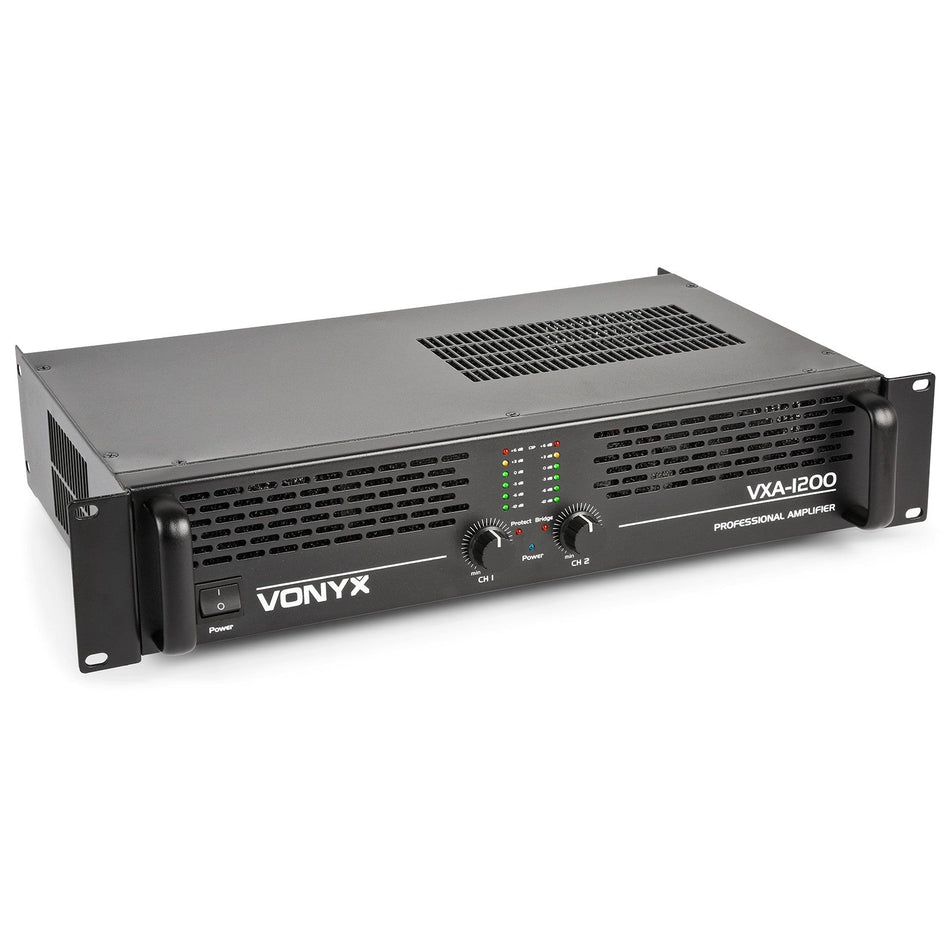 Vonyx VXA - 1200 II - PA Amplificador 2x 600W - Tempo Shop
