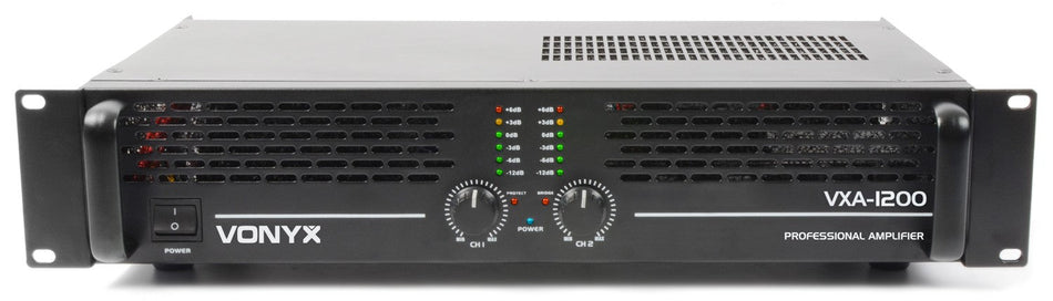 Vonyx VXA - 1200 II - PA Amplificador 2x 600W - Tempo Shop