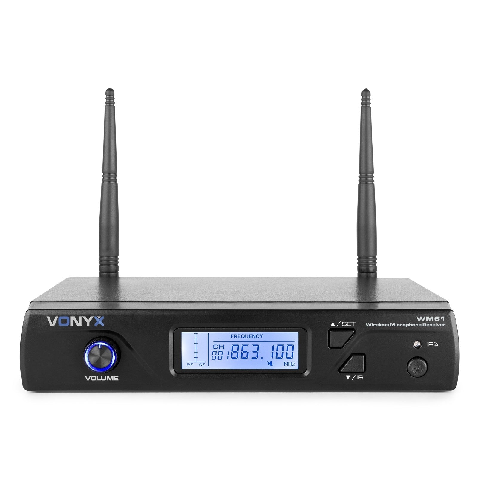 Vonyx WM61 - Micrófono inalámbrico UHF 16Ch con 1 micrófono de mano - Tempo Shop