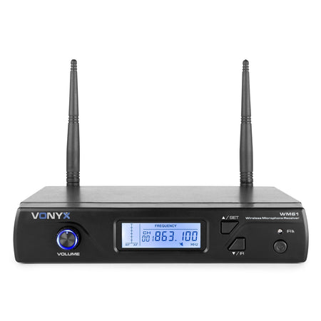 Vonyx WM61 - Micrófono inalámbrico UHF 16Ch con 1 micrófono de mano - Tempo Shop