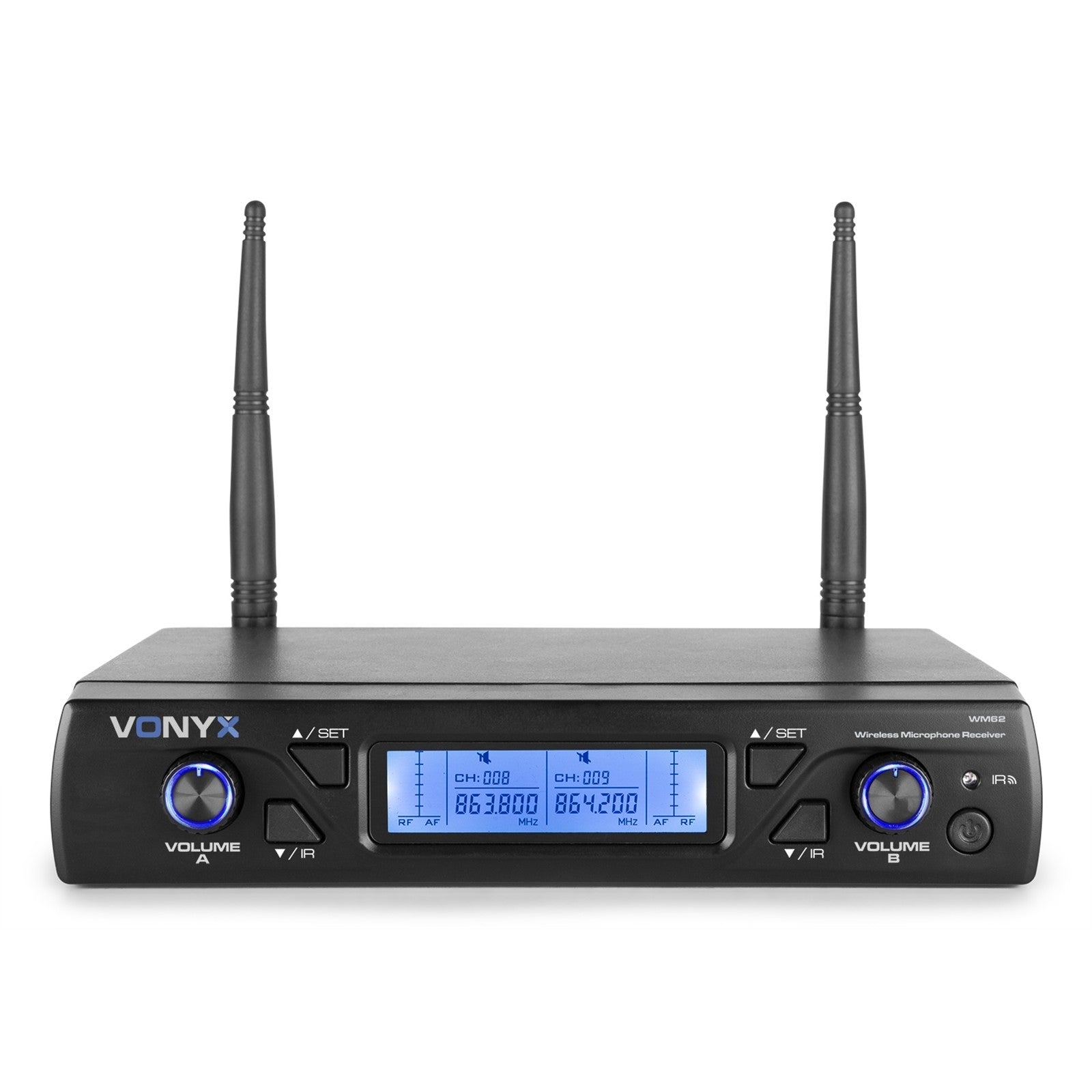 Vonyx WM62B - Micrófono inalámbrico UHF 16Ch con 2 petacas - Tempo Shop