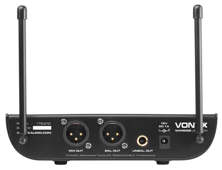 Vonyx WM82 - Micrófono inalámbrico digital UHF 2 canales con 2 micros de mano - Tempo Shop