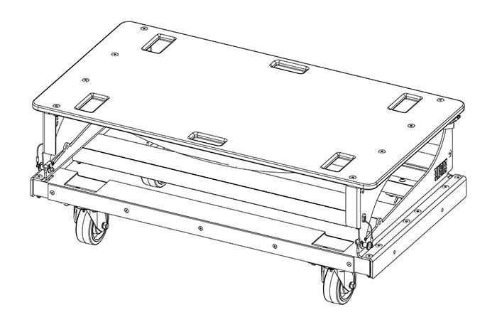 JBL Professional VTX-A12-VT - Vertical Carrier for 4 VTX A12s with Hard Top and Truck-Size Dimensions