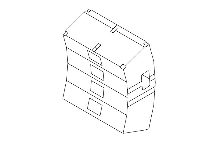 JBL Professional VTX-A12-VT-CVR - Heavy-Duty Vertical Carrier Cover (4 x VTX A12)